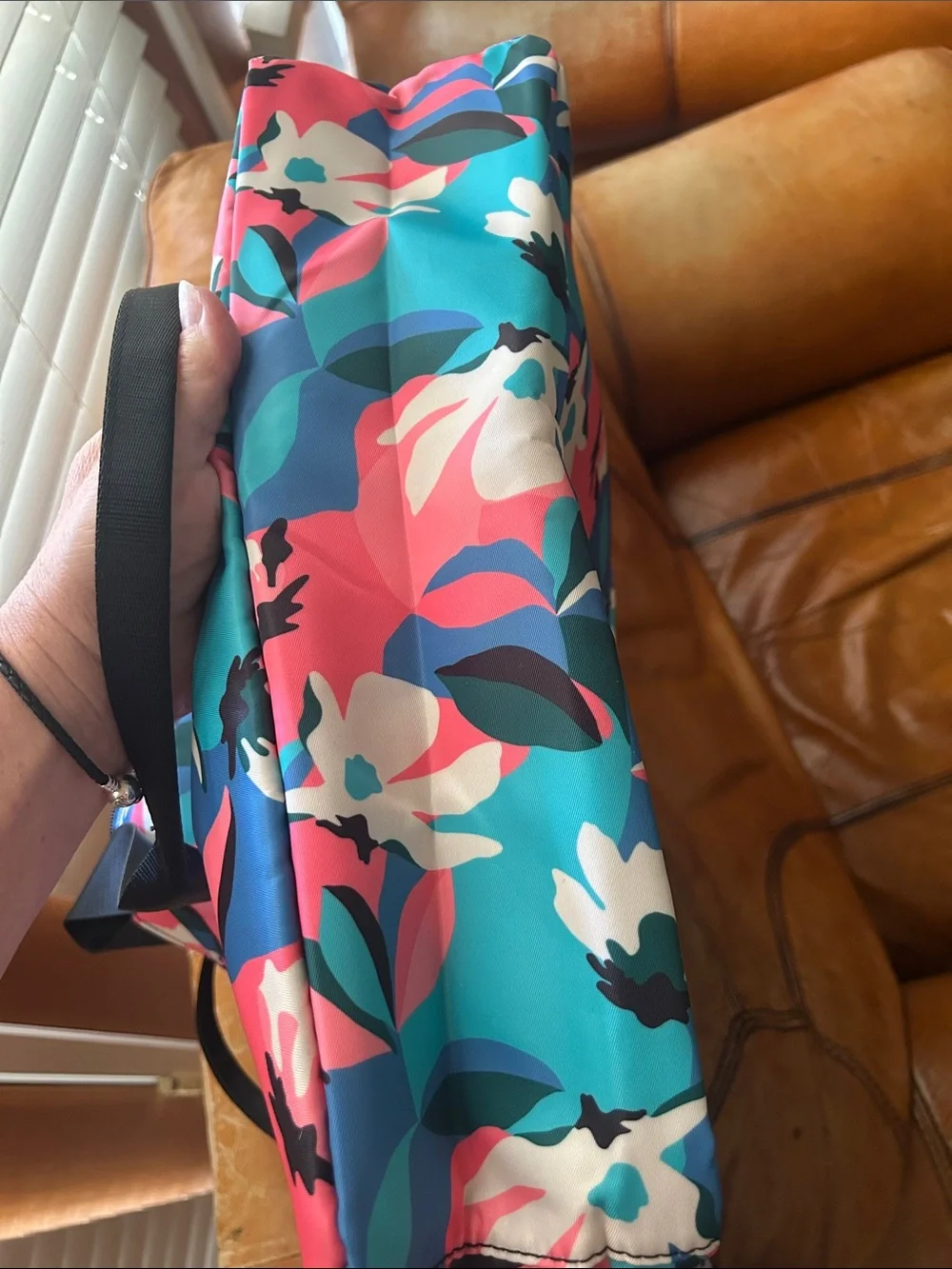 Wink Floral Tote in Pink, Turquoise & Black